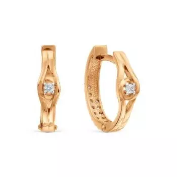 Серьги с фианитами Линии Любви