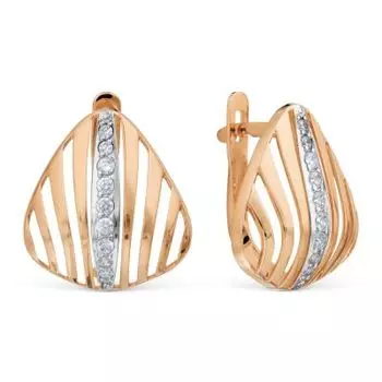 Серьги с фианитами Линии Любви