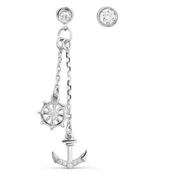 Серьги с фианитами Линии Любви