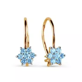 Серьги с фианитами Линии Любви