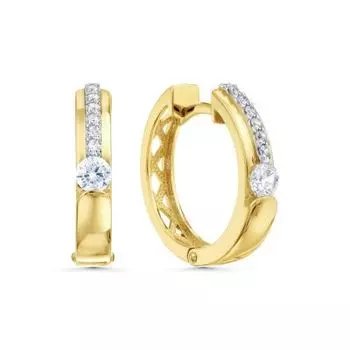 Серьги с фианитами Линии Любви