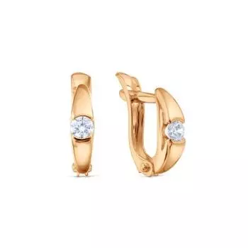 Серьги с фианитами Линии Любви