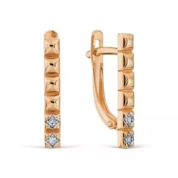 Серьги с фианитами Линии Любви