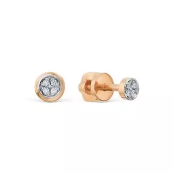 Серьги с фианитами Линии Любви