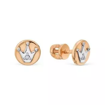 Серьги с фианитами Линии Любви