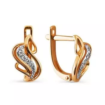 Серьги с фианитами Линии Любви