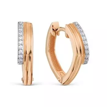 Серьги с фианитами Линии Любви