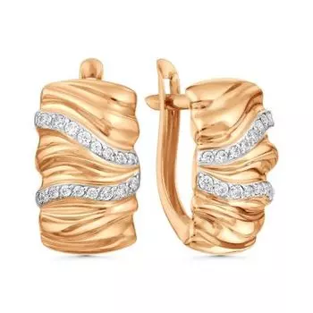 Серьги с фианитами Premium Линии Любви