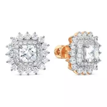 Серьги с фианитами Premium Линии Любви