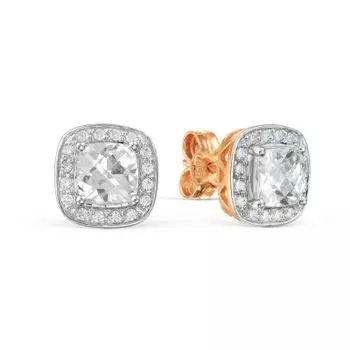 Серьги с фианитами Premium Линии Любви