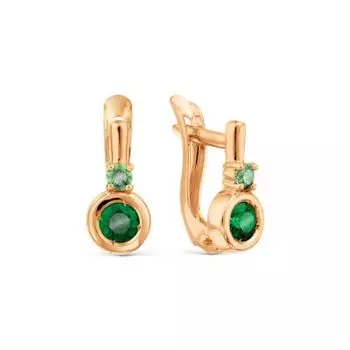 Серьги с фианитами Premiums Линии Любви