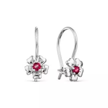 Серьги с фианитами Premium Линии Любви