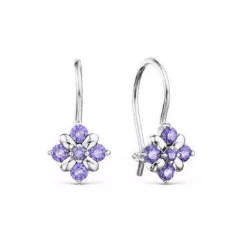 Серьги с фианитами Premium Линии Любви