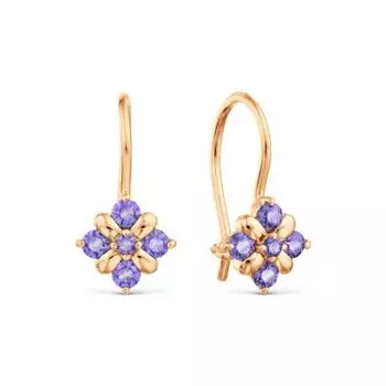 Серьги с фианитами Premium Линии Любви