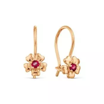 Серьги с фианитами Линии Любви