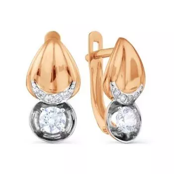 Серьги с фианитами Premiums Линии Любви