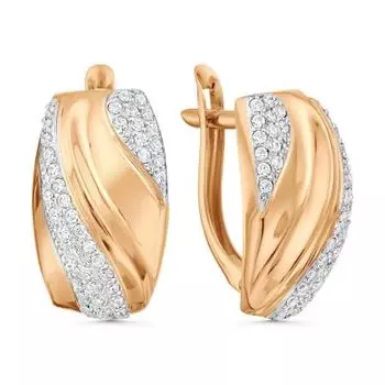 Серьги с фианитами Premium Линии Любви