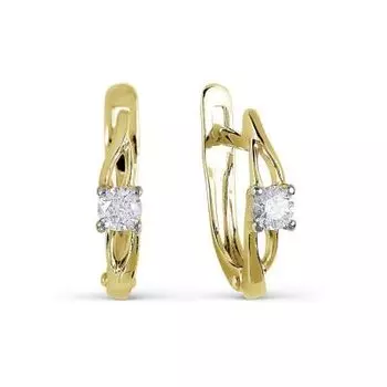 Серьги с фианитами Premium Линии Любви