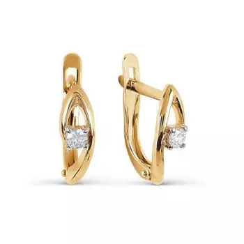 Серьги с фианитами Premium Линии Любви