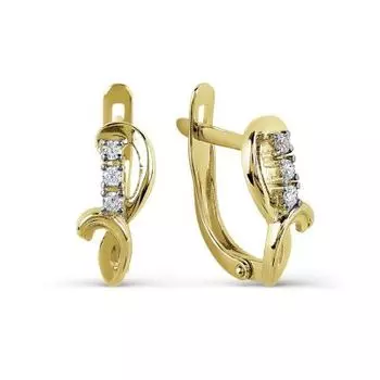 Серьги с фианитами Premium Линии Любви