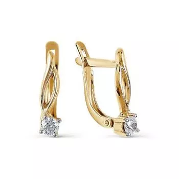 Серьги с фианитами Premium Линии Любви