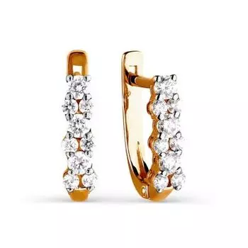 Серьги с фианитами Premium Линии Любви