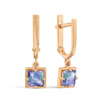 Серьги с фианитами Premium Линии Любви