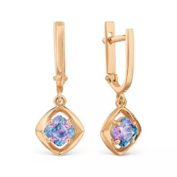 Серьги с фианитами Premium Линии Любви