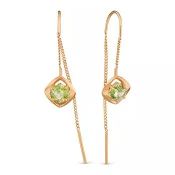 Серьги с фианитами Premium Линии Любви