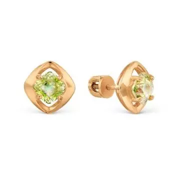 Серьги с фианитами Premiums Линии Любви