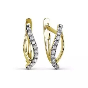 Серьги с фианитами Premium Линии Любви