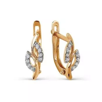 Серьги с фианитами Premium Линии Любви