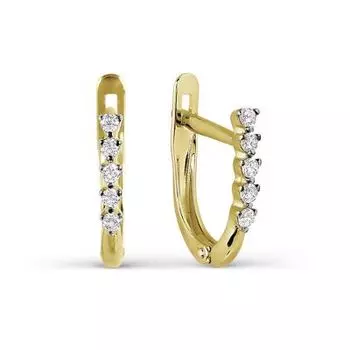 Серьги с фианитами Premium Линии Любви