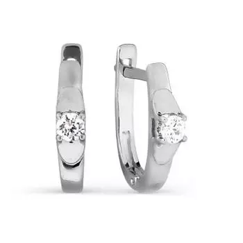 Серьги с фианитами Premium Линии Любви