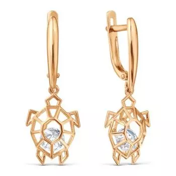 Серьги с фианитами Premium Линии Любви