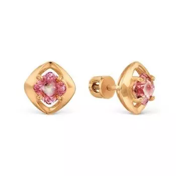 Серьги с фианитами Premium Линии Любви