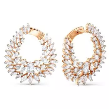 Серьги с фианитами Premium Линии Любви