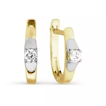 Серьги с фианитами Premium Линии Любви