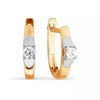 Серьги с фианитами Premium Линии Любви