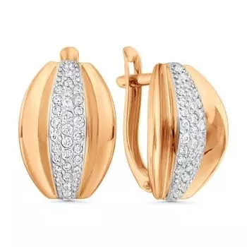 Серьги с фианитами Premium Линии Любви