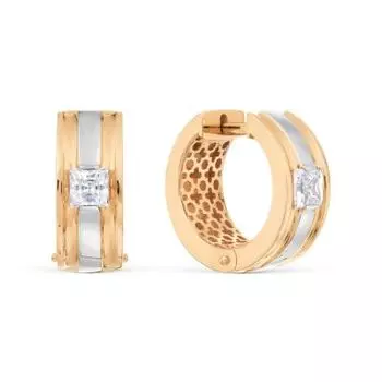 Серьги с фианитами Premium Линии Любви