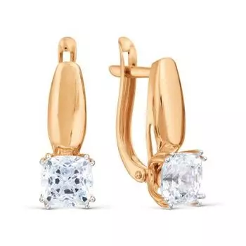 Серьги с фианитами Premiums Линии Любви