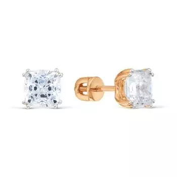 Серьги с фианитами Premium Линии Любви