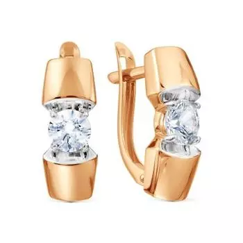 Серьги с фианитами Premiums Линии Любви