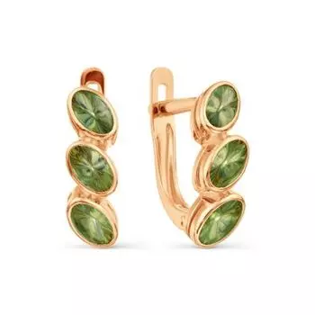 Серьги с фианитами Premiums Линии Любви