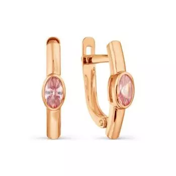 Серьги с фианитами Premium Линии Любви