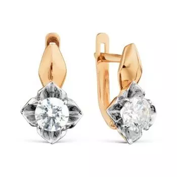 Серьги с фианитами Premium Линии Любви