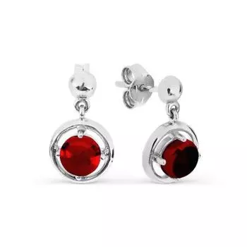 Серьги с гранатами Линии Любви