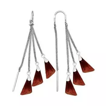 Серьги с гранатами Линии Любви