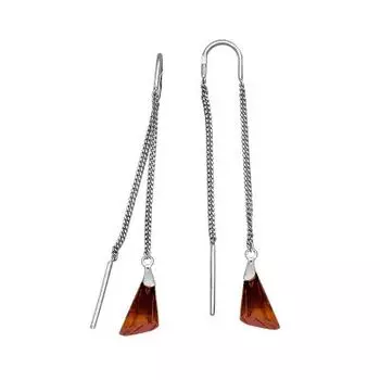 Серьги с гранатами Линии Любви